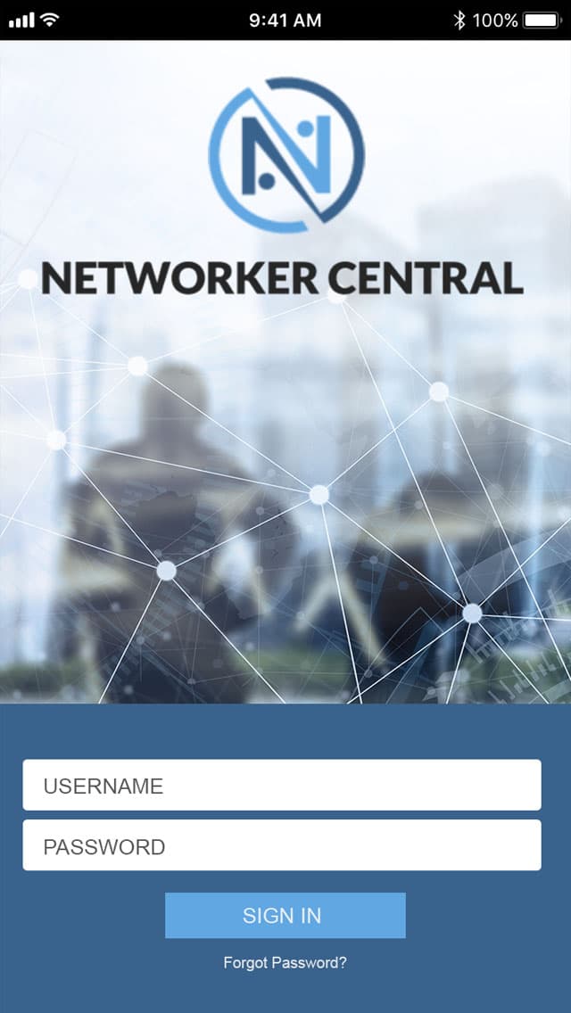 The Networker Central mobile app for iOS and Android